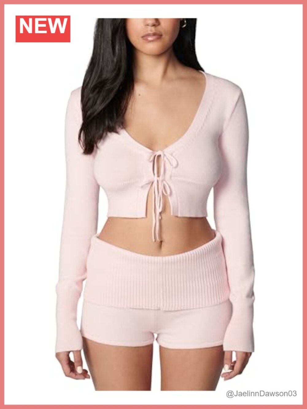 Barre Crop Cardigan Sweater Tie Front Ballet Inspired Rib Knit
